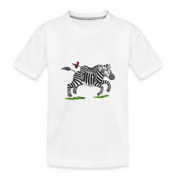 Zora und ihr Papa auf dem Weg ins Krankenhaus - Kinder Premium Bio T-Shirt - Weiß - Vorne