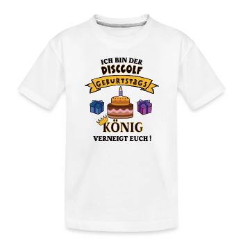 Discgolfer Geburtstag Discgolfspieler Geb Spiel - Kinder Premium Bio T-Shirt - Weiß - Vorne