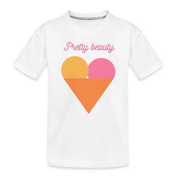 For greedy girls - Kids' Premium Organic T-Shirt - white - Front