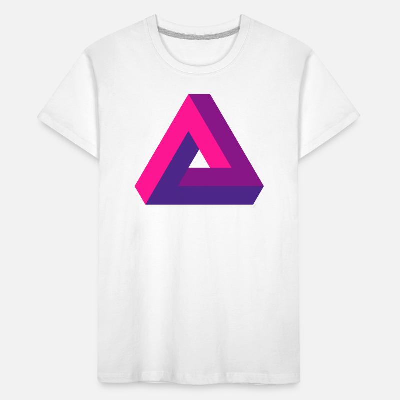 Mind-Bending Perspective: Impossible 3D Triangle Kids' Premium Organic T-Shirt