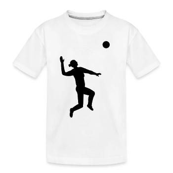 Gracieux Volleyball Jump Noir - T-shirt bio Premium Enfant - blanc - Devant