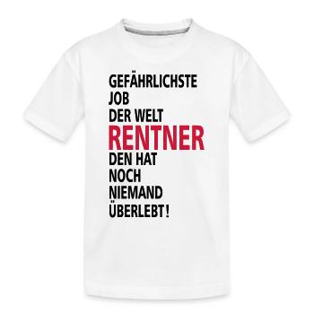 rentner - Kinder Premium Bio T-Shirt - Weiß - Vorne