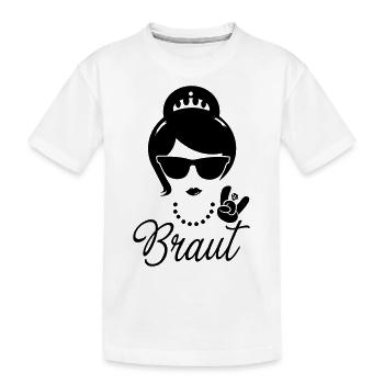 Bride JGA shirt wedding wedding stag do - Kids' Premium Organic T-Shirt - white - Front