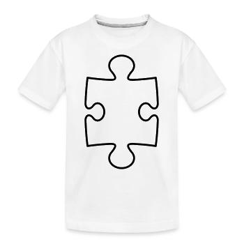 forme puzzle partie puzzle puzzle pièces puzzle puzzlest - T-shirt bio Premium Enfant - blanc - Devant