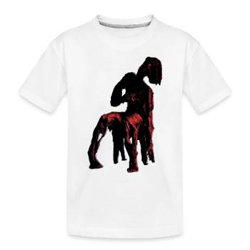 Gruselige Skulptur - Kinder Premium Bio T-Shirt - Weiß - Vorne