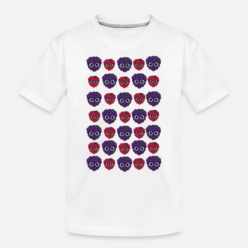 Billy Blackberry und Ruby Raspberry - Kinder Premium Bio T-Shirt - Weiß