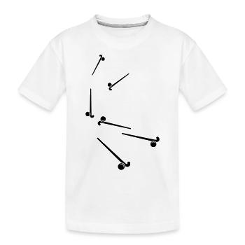 Field Hockey icon icon - Kids' Premium Organic T-Shirt - white - Front