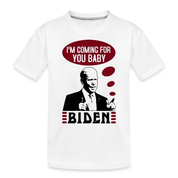 JE VIENS TE CHERCHER BÉBÉ BIDEN - T-shirt bio Premium Enfant - blanc - Devant
