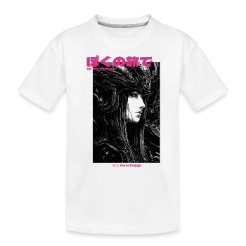 Cyber Punk Alien Girl - Kids' Premium Organic T-Shirt - white - Front