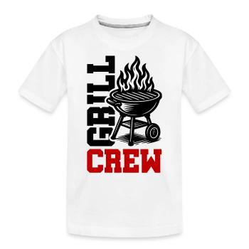 Grill Crew - Kids' Premium Organic T-Shirt - white - Front