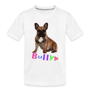 French Bulldog - Kids' Premium Organic T-Shirt - white - Front