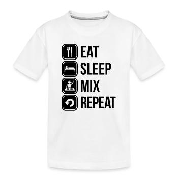 eat sleep mix repeat - T-shirt bio Premium Enfant - blanc - Devant