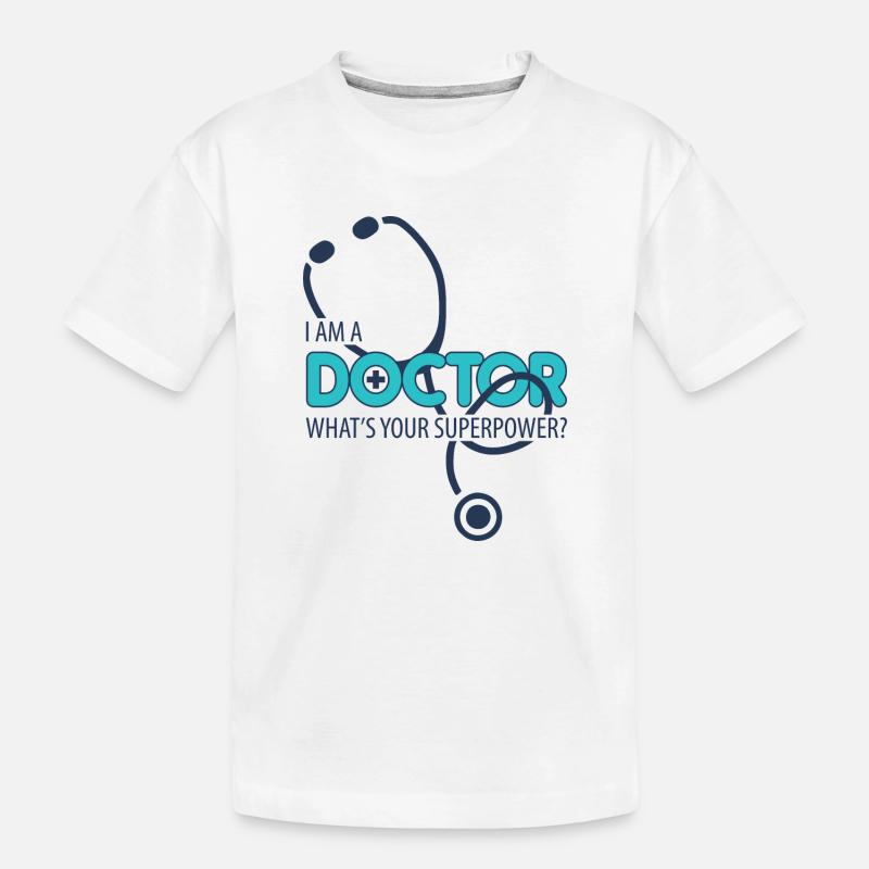 Ich bin ein Arzt - Kinder Premium Bio T-Shirt - Weiß