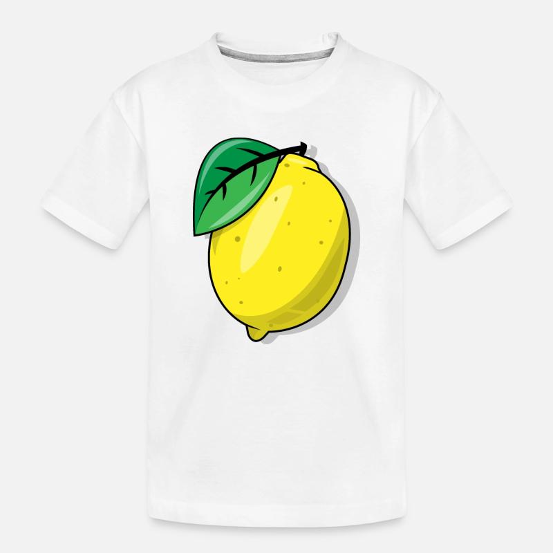 Zitrone - Kinder Premium Bio T-Shirt - Weiß