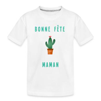 BONNE FÊTE. FÊTE DES MÈRES. FÊTE DES PÈRES. FÊTE - T-shirt bio Premium Enfant - blanc - Devant