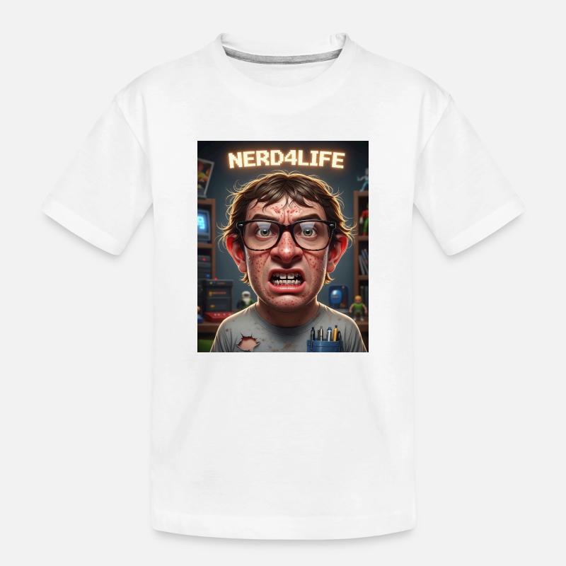 Nerd4Life Impression de style pixel - T-shirt bio Premium Enfant - blanc