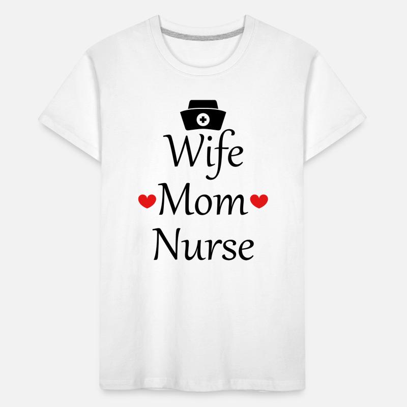 Ehefrau, Mutter, Krankenschwester Kinder Premium Bio T-Shirt