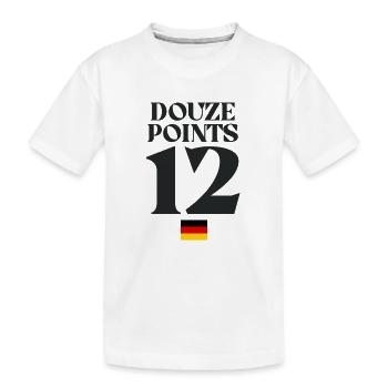 Douze points 12 Allemagne Eurovision - T-shirt bio Premium Enfant - blanc - Devant