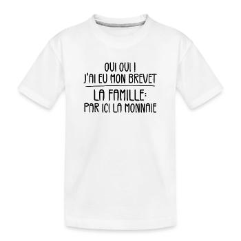J'ai Eu Mon Brevet Des Collèges Drôle Graduation - T-shirt bio Premium Enfant - blanc - Devant