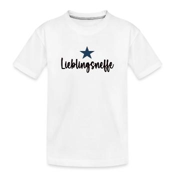 Lieblingsneffe Lieblings Neffen Bester Neffe - Kinder Premium Bio T-Shirt - Weiß - Vorne