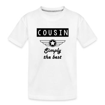 Oncle / Tante / Cousin / Cousine - T-shirt bio Premium Enfant - blanc - Devant