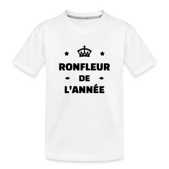 Ronfler / Ronfleur / Ronfleuse / Ronflement - T-shirt bio Premium Enfant - blanc - Devant