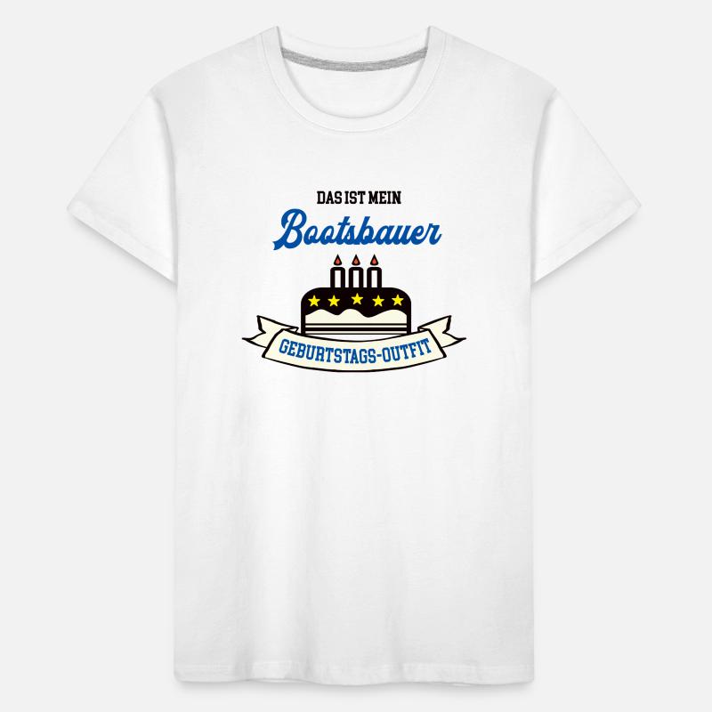 Geburtstag Bootsbauer Bootsbau Schiffbauer Boote Kinder Premium Bio T-Shirt
