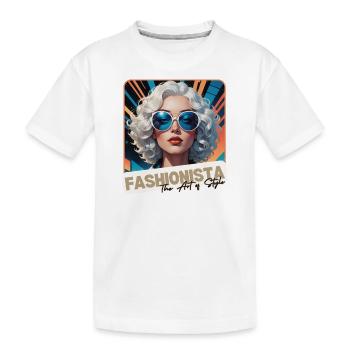 The Art of Style - Kinder Premium Bio T-Shirt - Weiß - Vorne