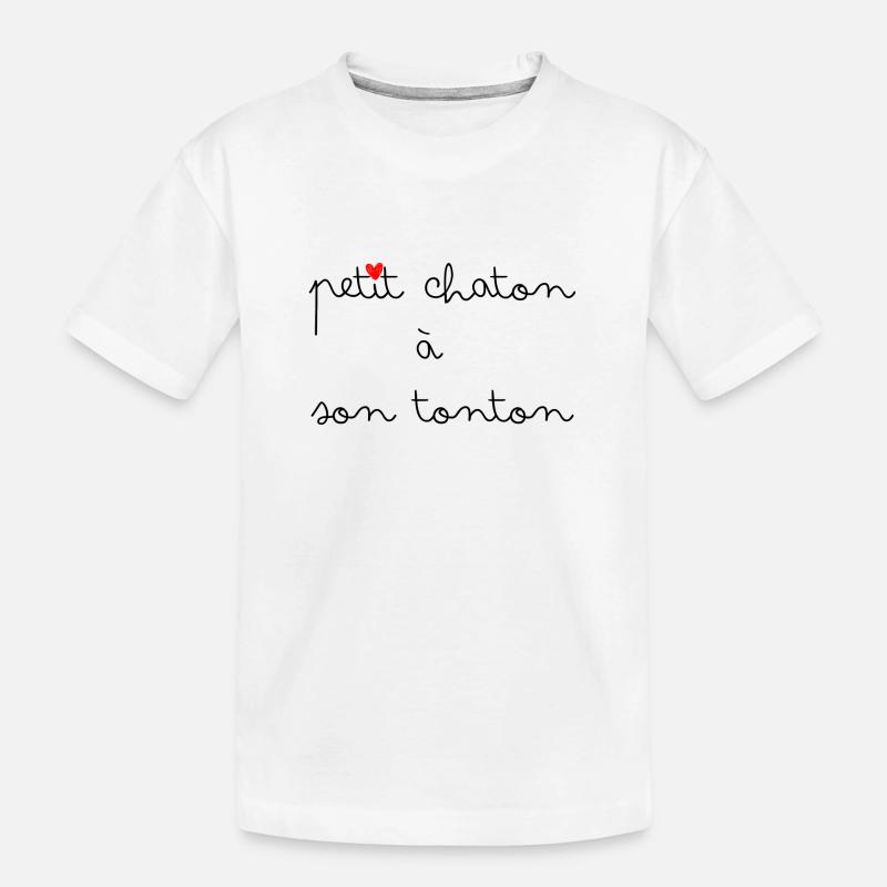 Petit chaton à son tonton - T-shirt bio Premium Enfant - blanc