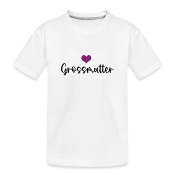 Grossmutter Herz Großmutter Oma Grossmama Omi - Kinder Premium Bio T-Shirt - Weiß - Vorne