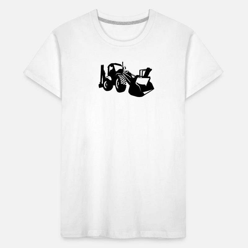 Excavator driver Wheel loader Excavator Kids' Premium Organic T-Shirt