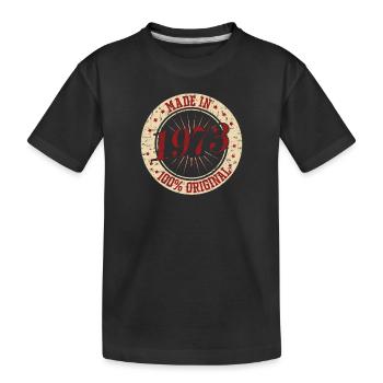 Fabriqué en 1973 Anniversaire - T-shirt bio Premium Enfant - noir - Devant
