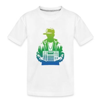 Beatmaker Holding Sampler (Vert) - T-shirt bio Premium Enfant - blanc - Devant
