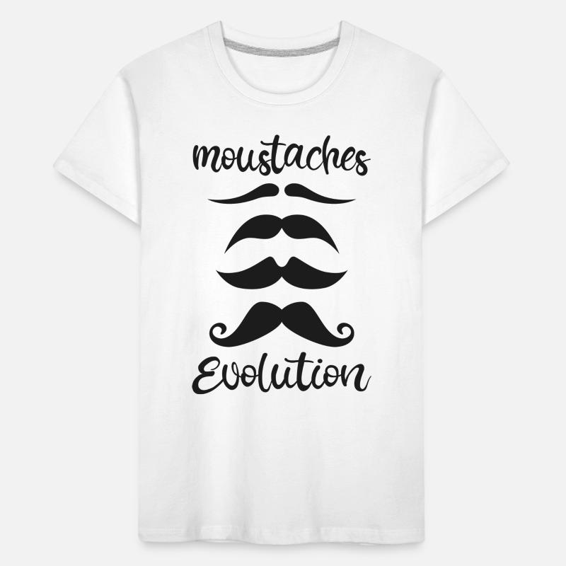 Schnurrbart Evolution Kinder Premium Bio T-Shirt