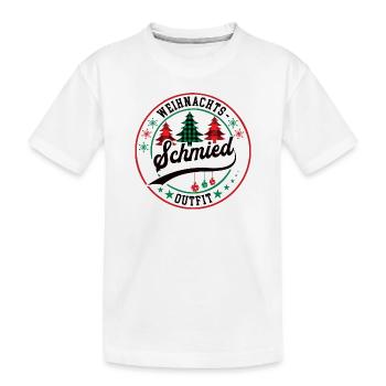 Schmied Weihnachten XMAS Schmiede Metallbauer - Kinder Premium Bio T-Shirt - Weiß - Vorne