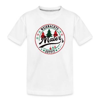 Maler Weihnachtsgeschenk Lackierer Weihnachten - Kinder Premium Bio T-Shirt - Weiß - Vorne