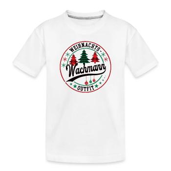 Wachmann Weihnachten Sicherheitsdienst Wachdienst - Kinder Premium Bio T-Shirt - Weiß - Vorne