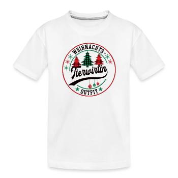 Tierwirtin Weihnachten Bäuerin Züchterin Tierwirt - Kinder Premium Bio T-Shirt - Weiß - Vorne