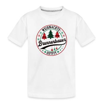Brunnenbauer Weihnachten Kollege Arbeitskollege - Kinder Premium Bio T-Shirt - Weiß - Vorne