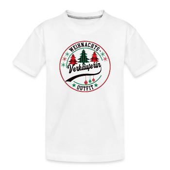 Verkäuferin Weihnachten Kollegin Verkauf Verkäufer - Kinder Premium Bio T-Shirt - Weiß - Vorne