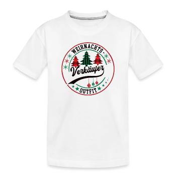 Verkäufer Weihnachten Kollege Verkauf Chef - Kinder Premium Bio T-Shirt - Weiß - Vorne