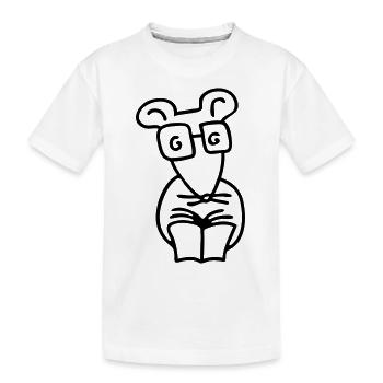 Leseratte - Line - Kinder Premium Bio T-Shirt - Weiß - Vorne