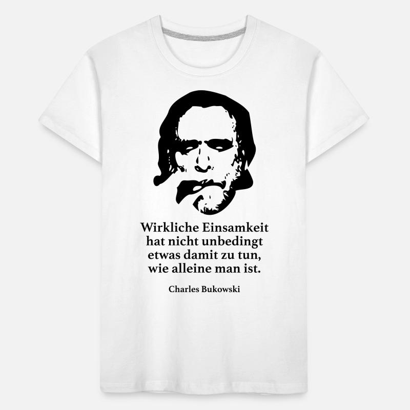 Bukowski: Real solitude is not unconditional Kids' Premium Organic T-Shirt