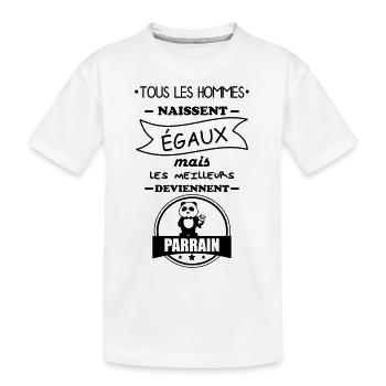 hommes parrain,cadeau parrain - T-shirt bio Premium Enfant - blanc - Devant