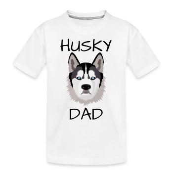 Husky Dad - T-shirt bio Premium Enfant - blanc - Devant