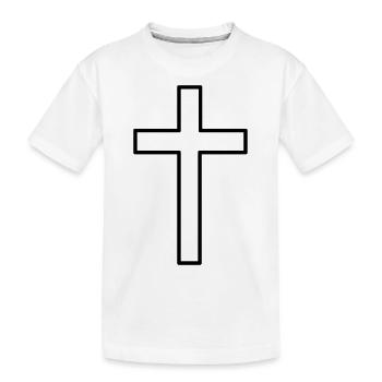 Cross - Kids' Premium Organic T-Shirt - white - Front