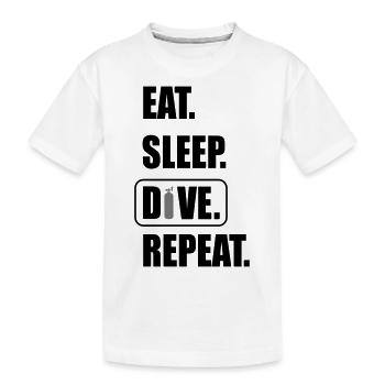 Dive - Kids' Premium Organic T-Shirt - white - Front