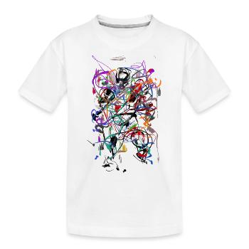 Abstrakt - Kinder Premium Bio T-Shirt - Weiß - Vorne