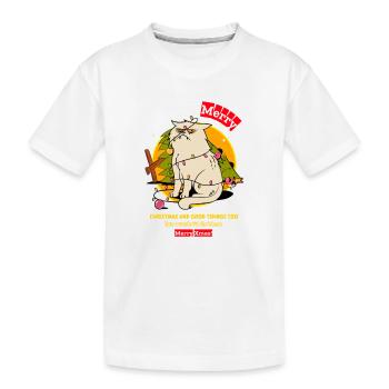 Merry christmas happy holidays gift - Kinder Premium Bio T-Shirt - Weiß - Vorne