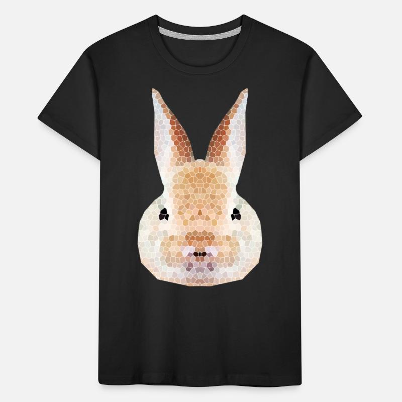 Rabbit Polygon – Low Poly Kids' Premium Organic T-Shirt
